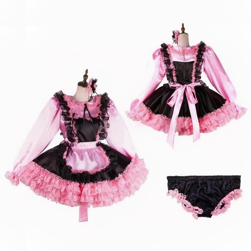 Maid girl sissy lockable pink - girl,