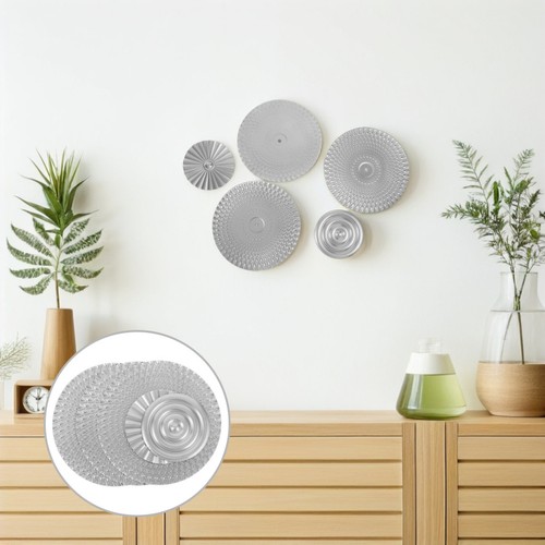 Silver metal wall hanging - metal,
