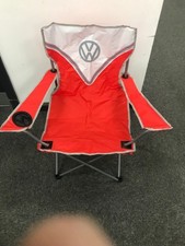 Foldable Camping Chair Deluxe + Carrying Bag Volkswagen Red for auction