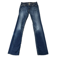 Bell Bottom Womens Jean Bootcut Slim Stretch Mid Blue W28 L34 7 For All Mankind