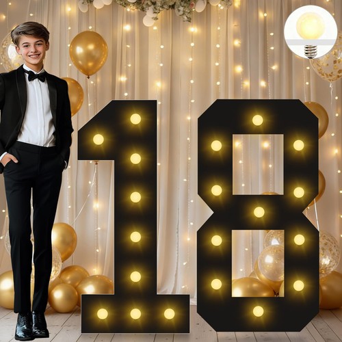 Large 4ft light numbers - light, up