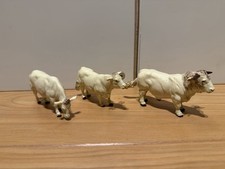 Britains Farm Collectables Charolais Bull, Cow and Grazing Cow