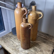 3 X Antique Stoneware 19th