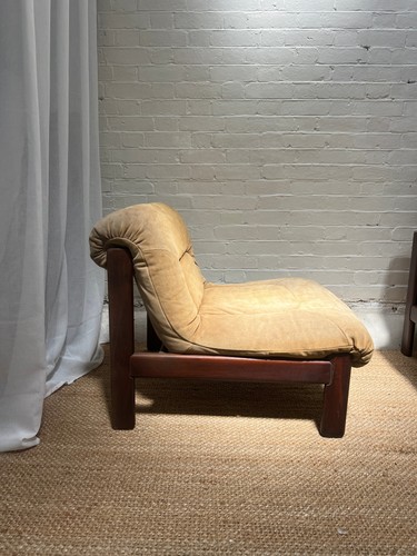70s cream suede - modular, lounge