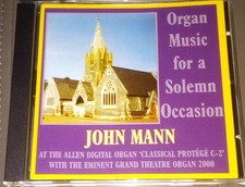 JOHN MANN ORGAN MUSIC FOR A