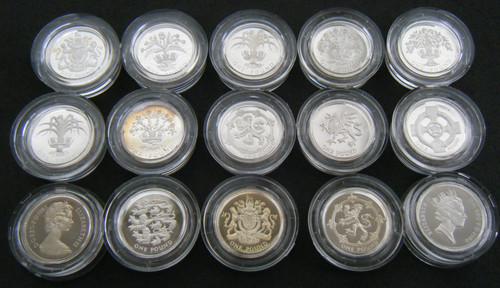 Silver proof one pound 1 - proof, £1