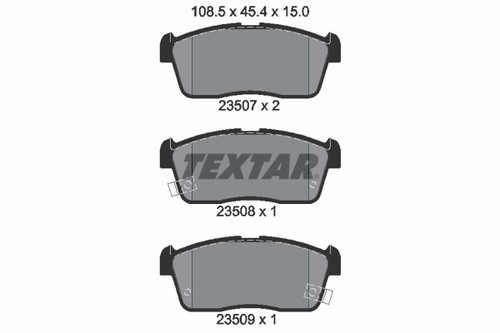 Brake pad set - disc, for