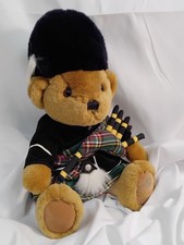 Harrods Plush Bear with Bagpipes Scottish Outfit - RB25