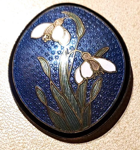Fish fine enamels brooch - fish,