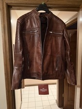 Large Brown Cafe Racer Cowhide