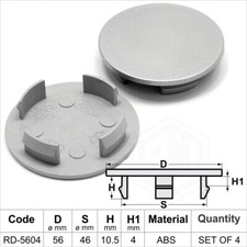 Alloy wheel center caps centre