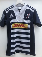 STORMERS 2012 Rugby Shirt Adidas Blue Short Sleeve South Africa Mens Small S