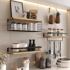 Set of 3 Wooden Floating