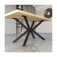 Metal Desk Legs 28 Inch, Heavy Duty Wrought Iron Base for Glass, Marble, and ...