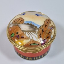 Royal Worcester Bone China "Swallows At Dusk" Trinket Box