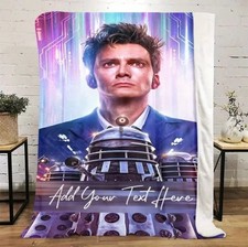 Doctor Who Custom Name Printed Blanket Personalized Soft Warm Blanket 150x130cm 
