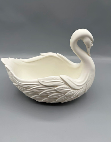 White swan shaped decorative - white,