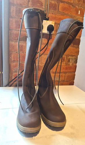 Rhinegold brown leather long - leather,