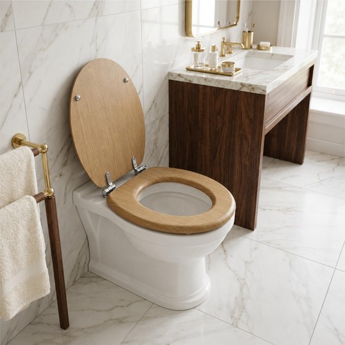 Dark oak soft close wooden - 1x,