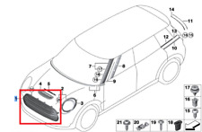 MINI Front Grille JCW Clubman F54 LCI Blackline New Genuine 51137495170