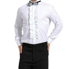 Mens Gents Cotton Ruffle Front
