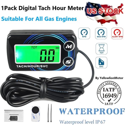 Digital tachometer hour meter - tachometer,