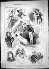 Original Old Antique Print