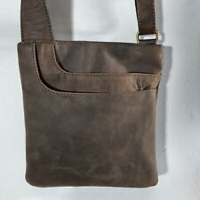 BOLLA Leather Messenger Bag Crossbody Shoulder Tote Bag Pocket Brown