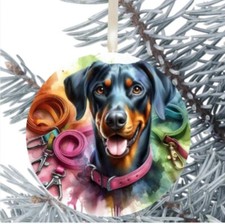 Doberman Dog Hanging Bauble