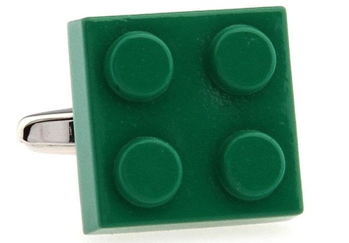 Lego pair cufflinks green - lego,