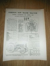 1952, FORDSON DIESEL (+TVO) MAJOR TRACTOR 'TRADER' SERVICE DATA BOOKLET (COPY)