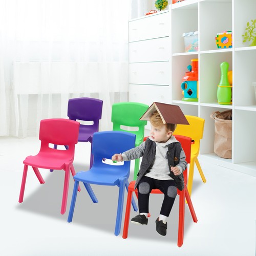 6pcs stackable school chairs - stackable,