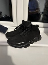 Balenciaga speed sock lace up mens trainers Black Size 42 uk 8 Genuine