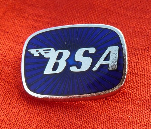 Bsa motorcycle enamel - motorcycle,