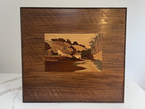 Vintage marquetry wooden - vintage,