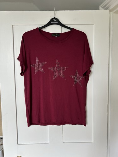 Women frank usher burgundy t - usher,