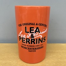 Lea & Perrins Ceramic Kitchen Utensil Holder Orange Worcestershire Sauce 2012