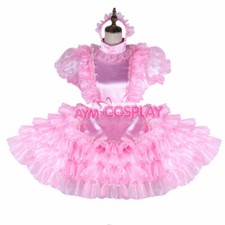 Sissy boy maid satin-Organza