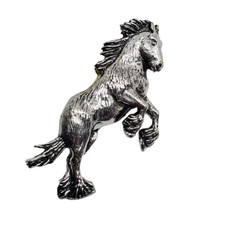 Shire Horse Pin Badge Pewter