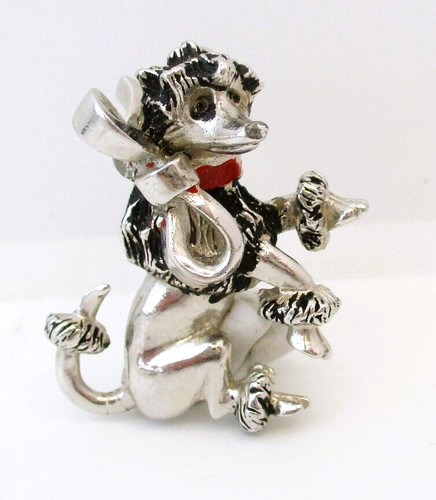 Vintage poodle brooch - vintage,