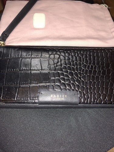 Radley black croc with green - croc,