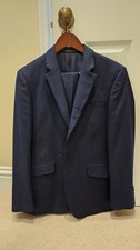 TM Lewin Navy Wool Suit 38S