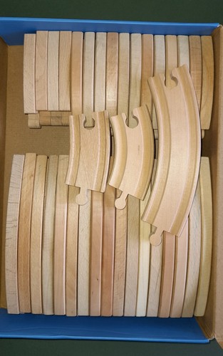 Wooden train track - wooden, x36