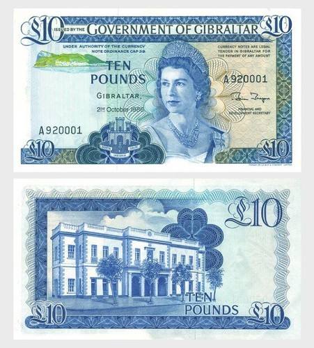 1986 gibraltar banknote - banknote,
