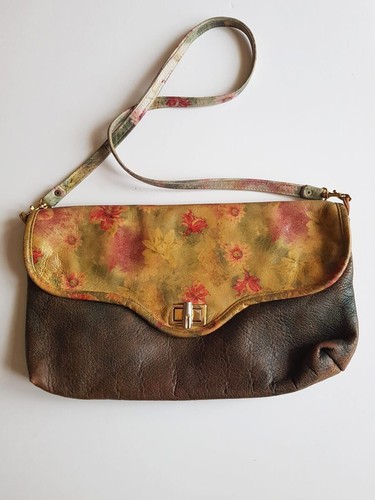 Vintage leather clutch bag - , bu