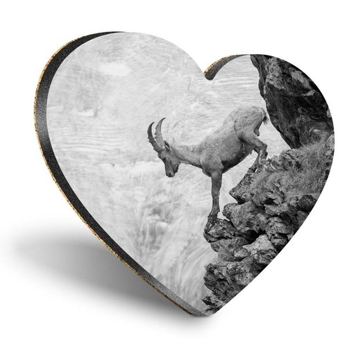 Heart mdf coasters - mdf, bw
