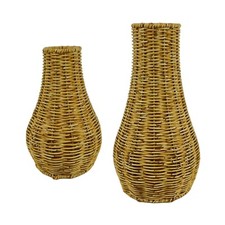Rattan Flower Vase, Wicker