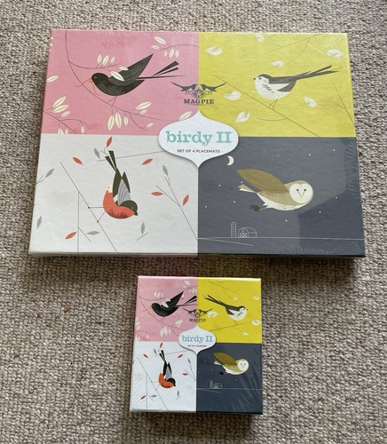 Magpie birdy placemats and - magpie,