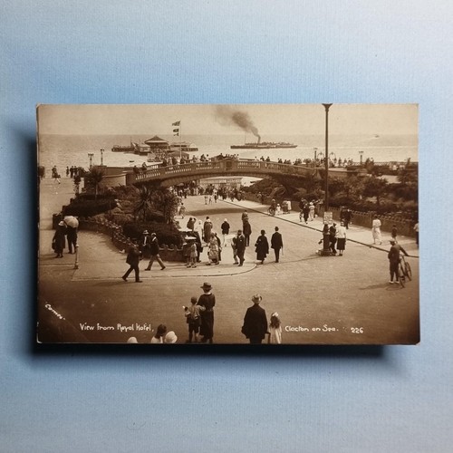 Clacton sea postcard c1910 - postcard,