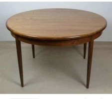 Vintage plan round - plan, teak